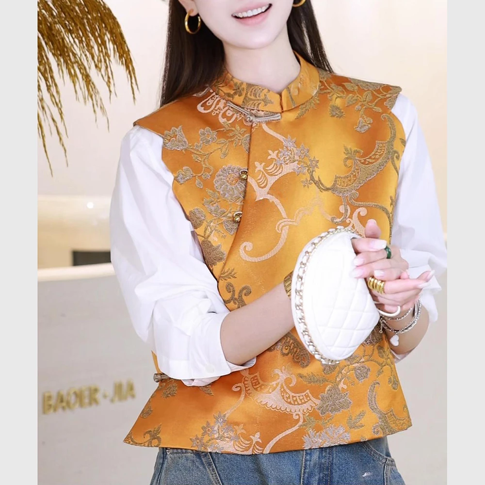 新中式国风女装知性风上衣2025早秋心里老钱风松弛感改良唐装马甲