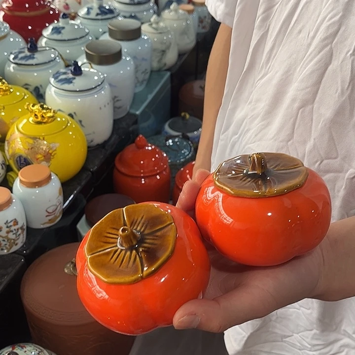 摆件陶瓷茶叶罐密封罐家用摆件