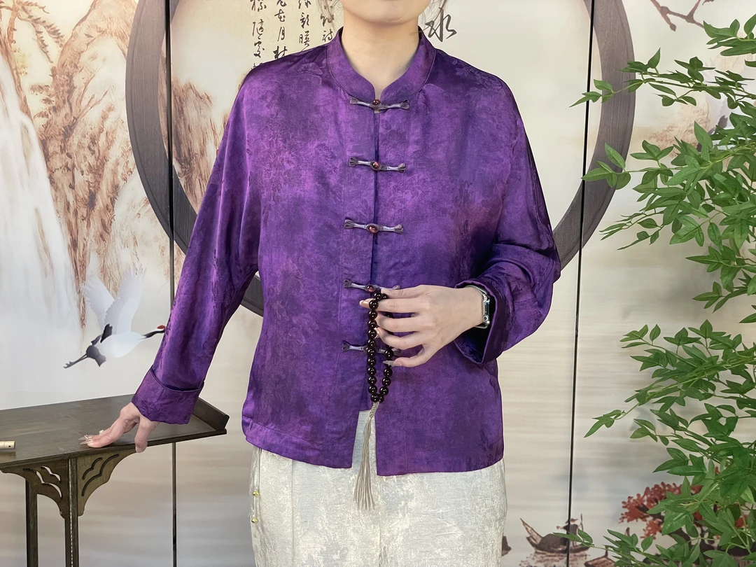 2025新中式女士高端上衣香云纱长袖