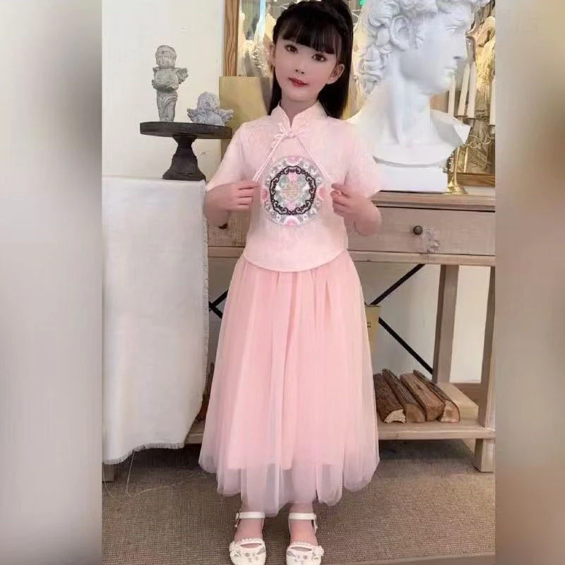 2025新款大摆网纱半身裙女百褶裙子女高腰 大摆长裙A字裙舞蹈裙