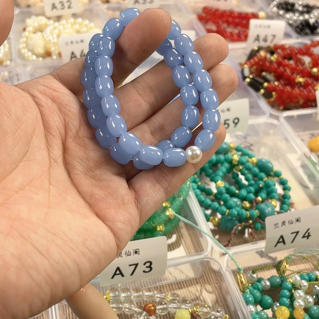 檀香木手串银S925镀金镶嵌