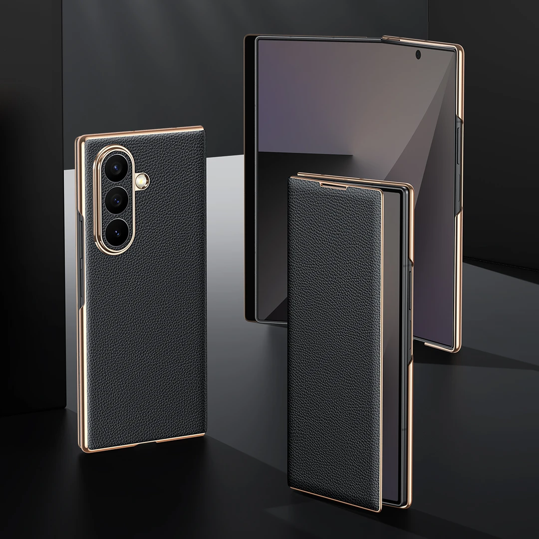 【顺丰】适用于三星ZFold7手机壳新款真皮W26磁吸翻盖三星W25皮套男