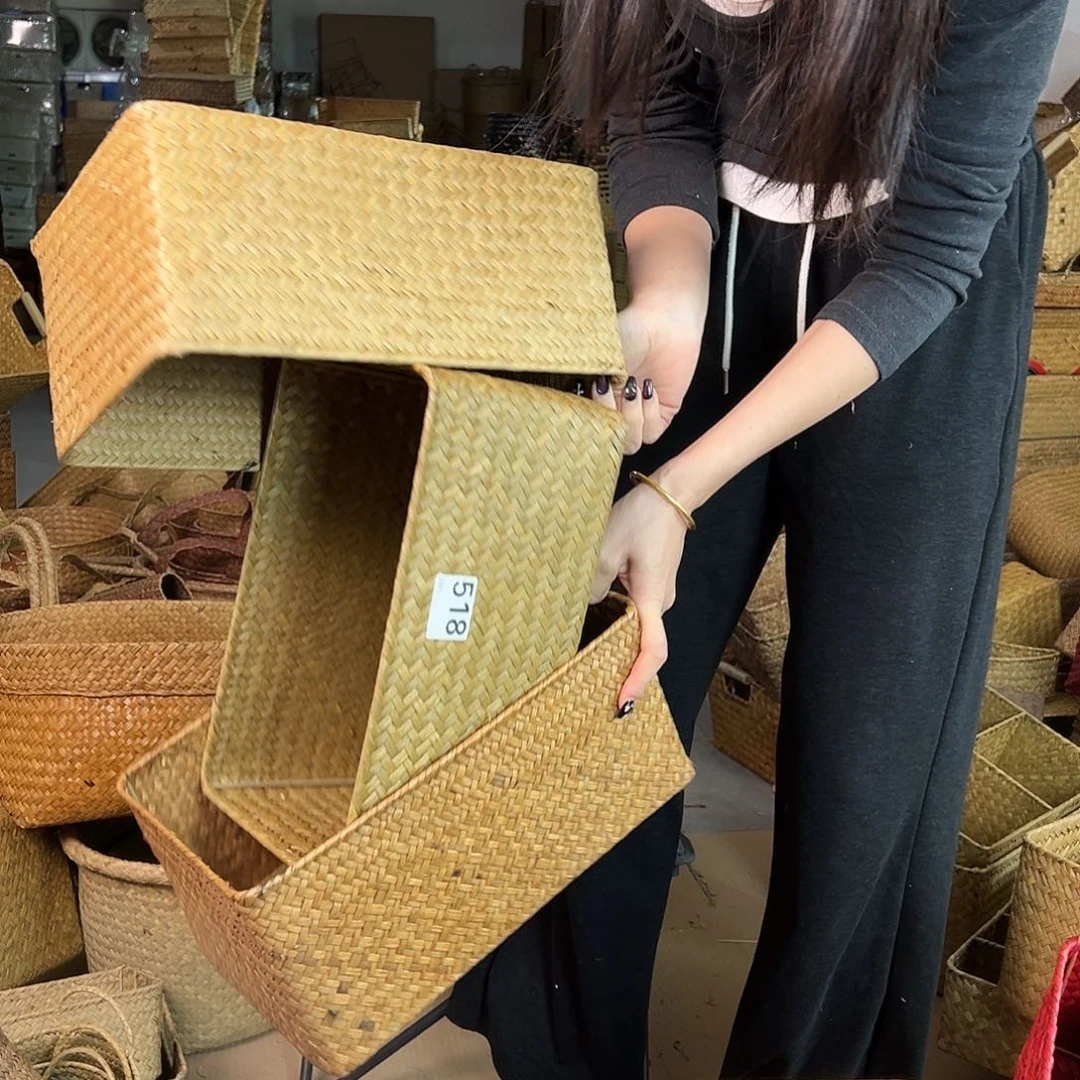 草编包/草编收纳盒微瑕疵