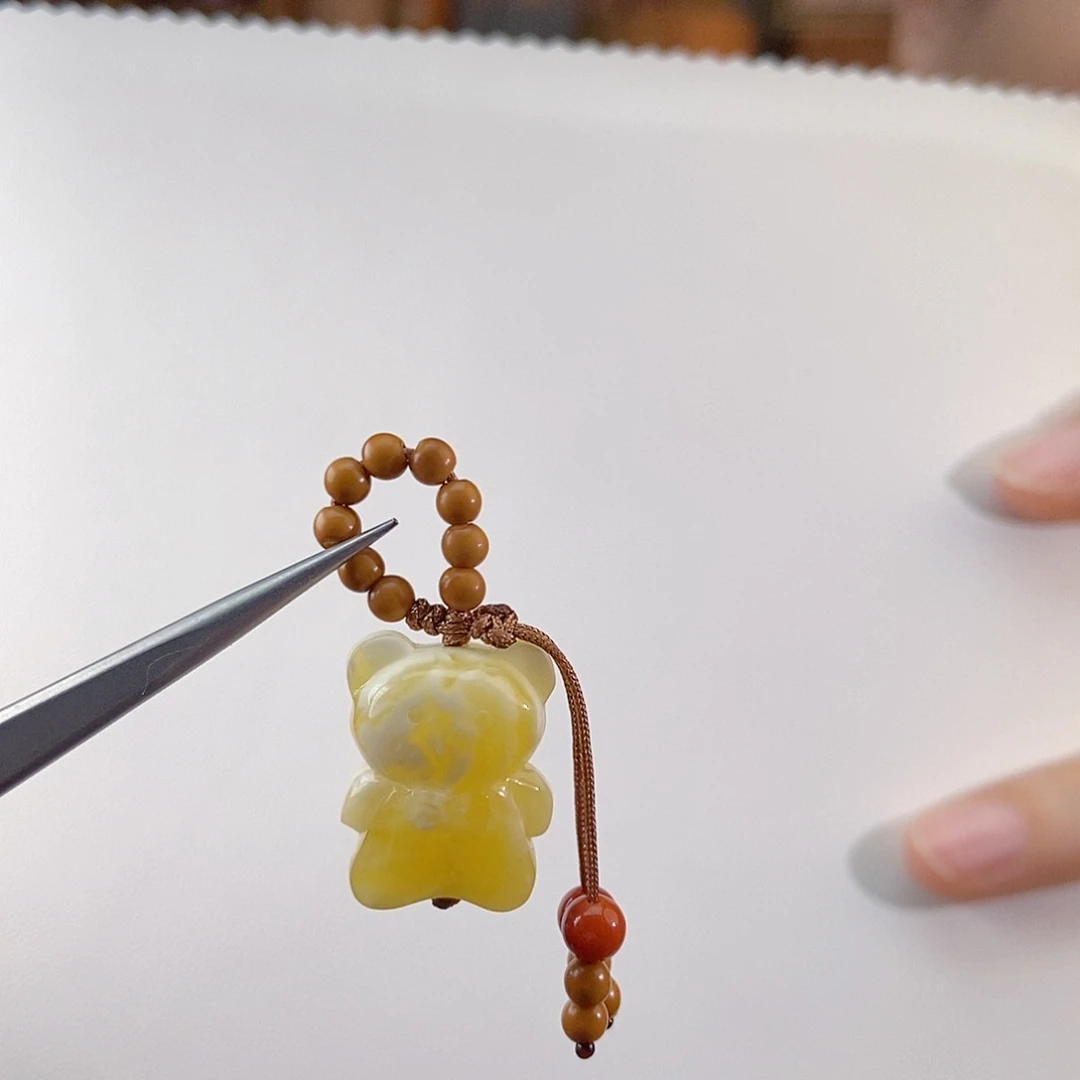 蜜蜡颈饰未镶嵌天然蜜蜡原创吊坠滴流