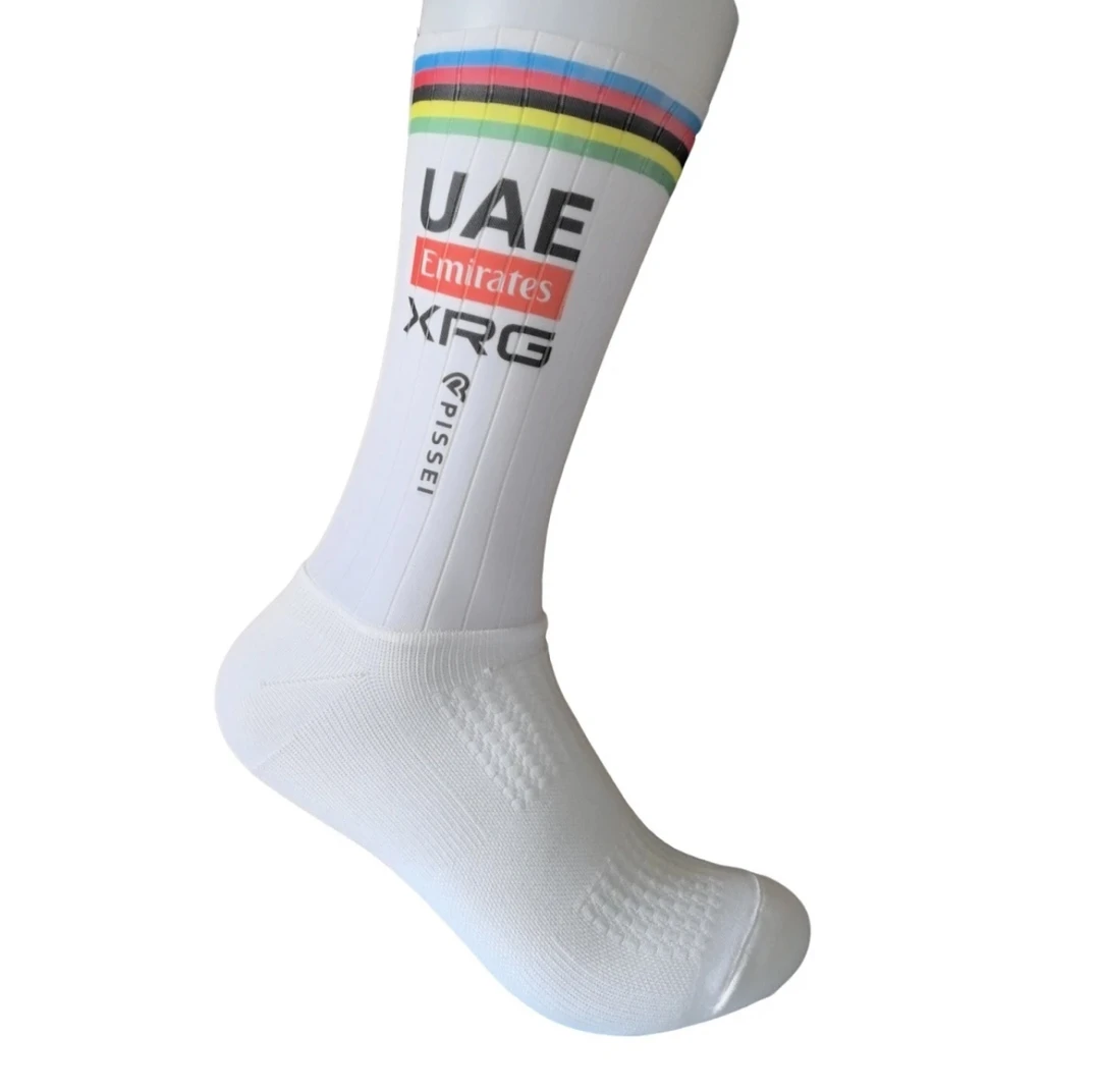 Aero pro气动袜硅胶防滑波加茶同款骑行袜跑步专用中长筒压缩袜
