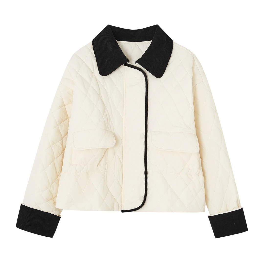 【商场同款】朗文斯汀时尚撞色宽松气质棉服DZMY4511C09581