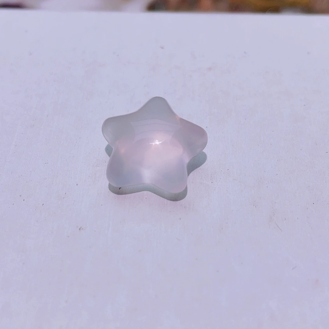 未镶嵌水晶颈饰天然粉晶全净体五角星