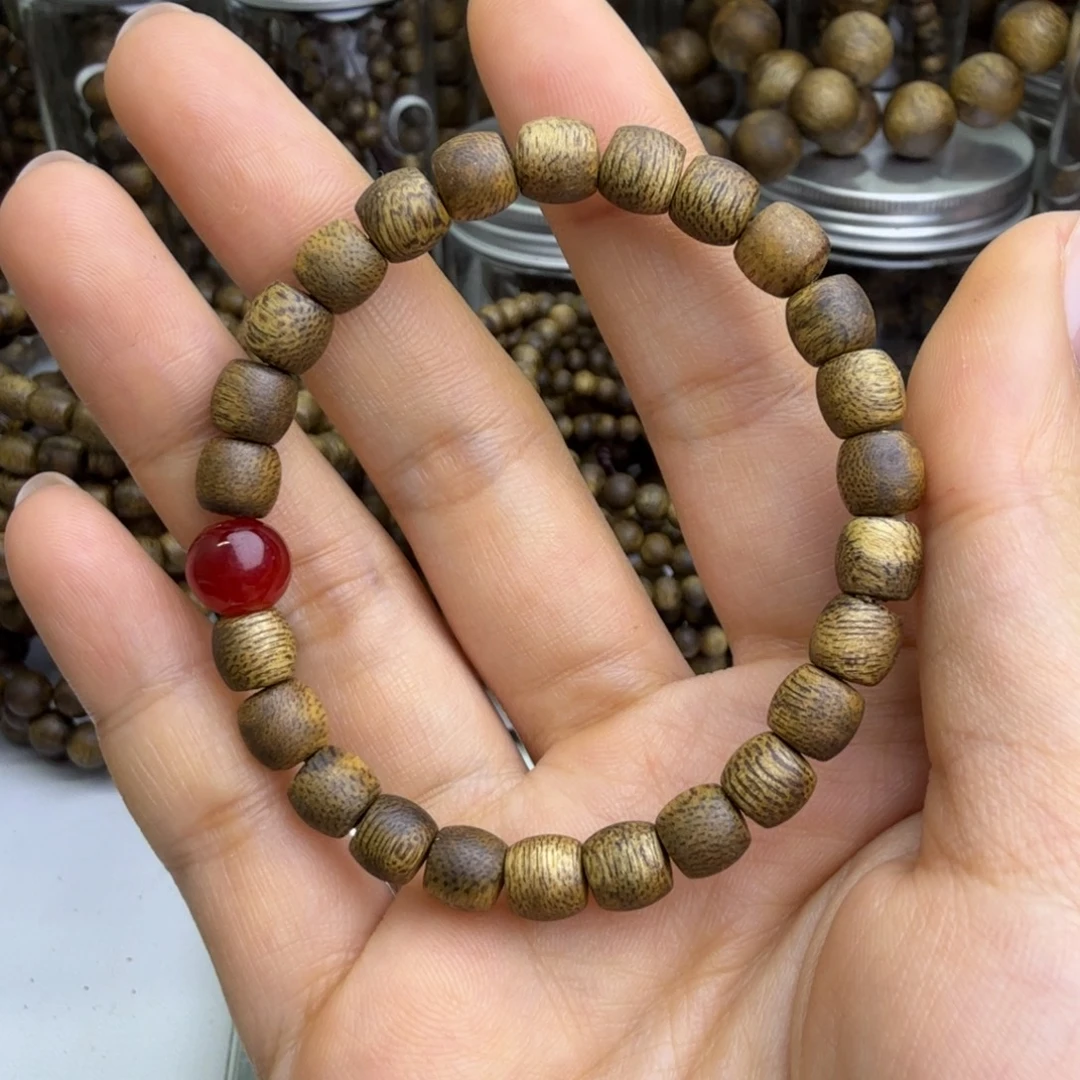 沉香沉香碎屑0.6鼓珠DIY款