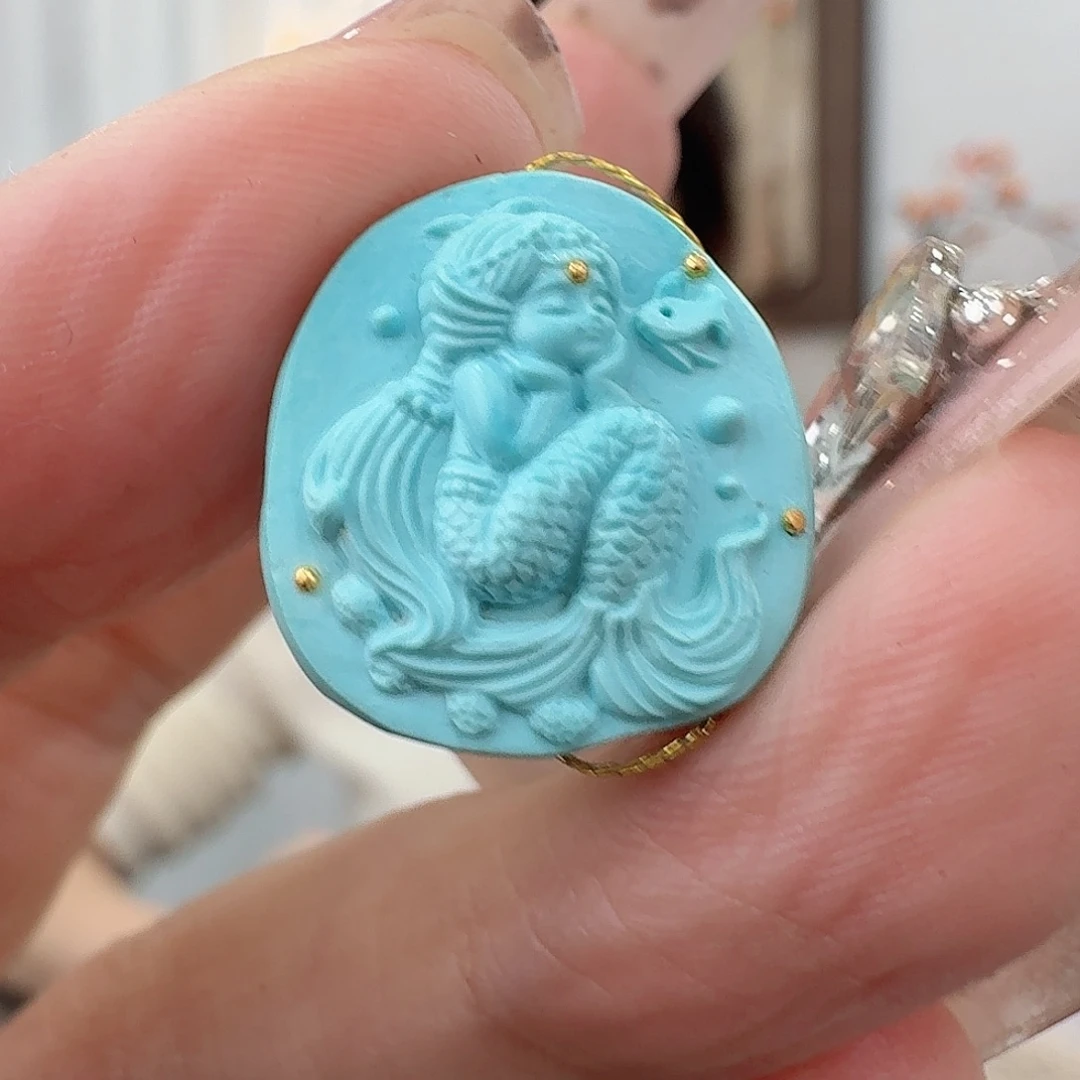 绿松石未镶嵌珠宝半成品