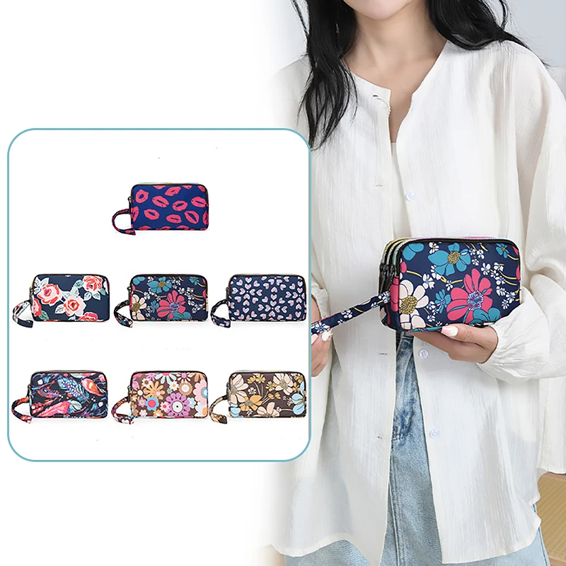 三层长款拉链时尚手拿零钱包女士手机包手腕包大容量手拎包包