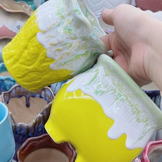 多肉绿植陶瓷花盆9.9包邮