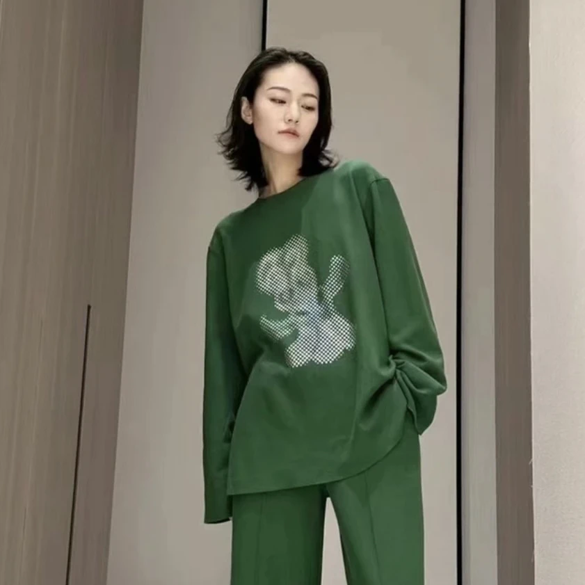 【北京阿玛施】新款秋冬德绒时尚百搭女士套头圆领卫衣 5300890