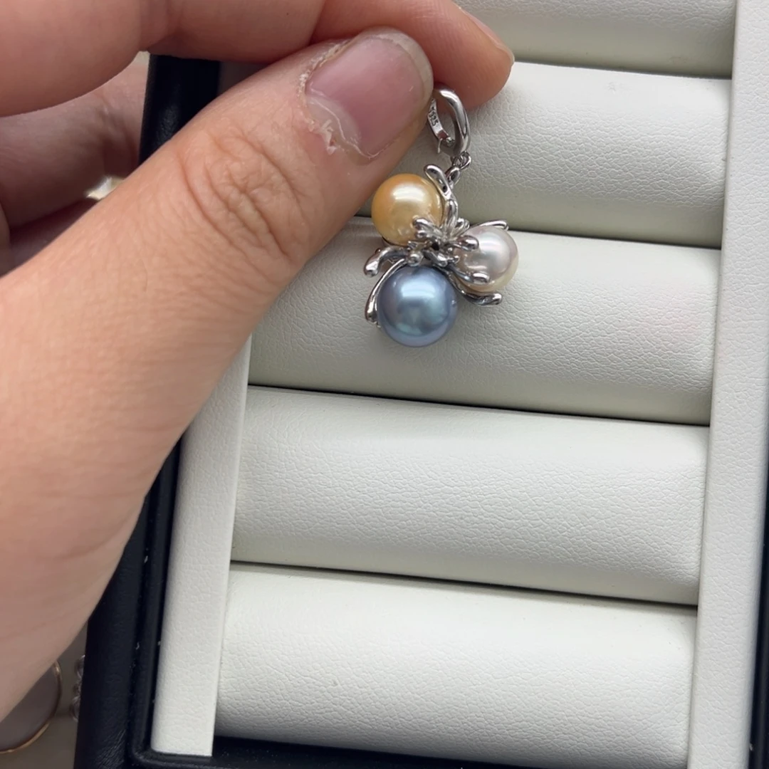吊坠(不含链)海水珍珠银S925镶嵌