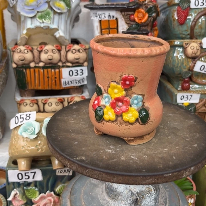 紫砂花盆粗陶材质多肉花盆