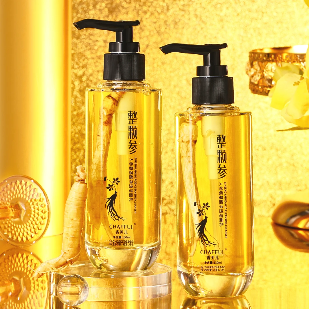 CHAFFUL香芙儿人参氨基酸净透洁面乳温和不刺激泡沫细腻130ml