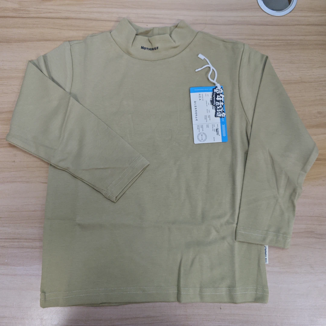 T恤上衣套头常规休闲高领A类男时尚圆领长袖百搭