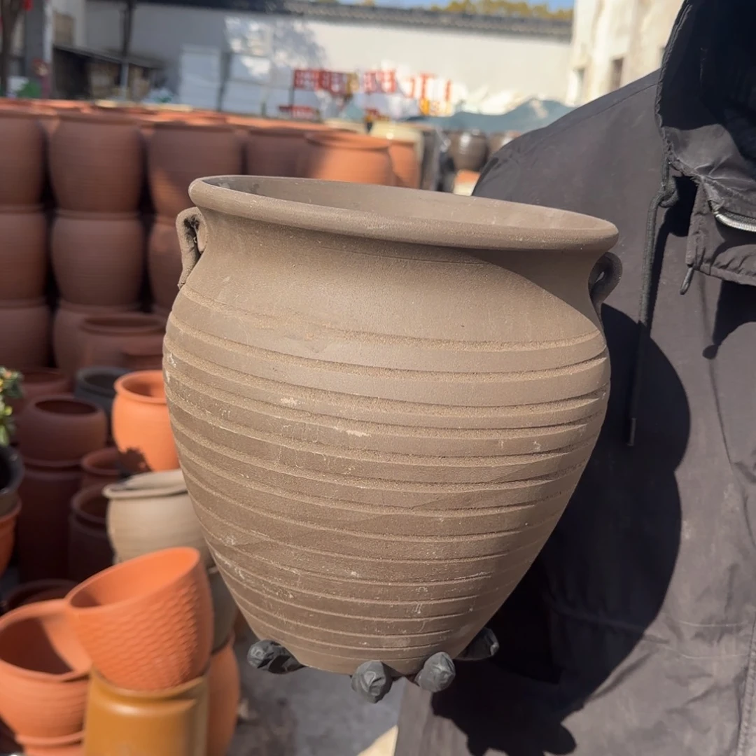 紫砂花盆口23高25宜兴紫砂