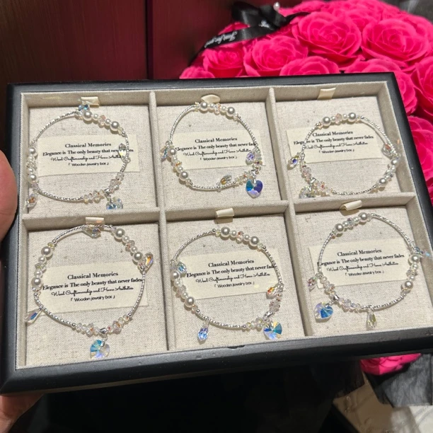 S822 施加贝珠S925银原创设计手串 多样性发一