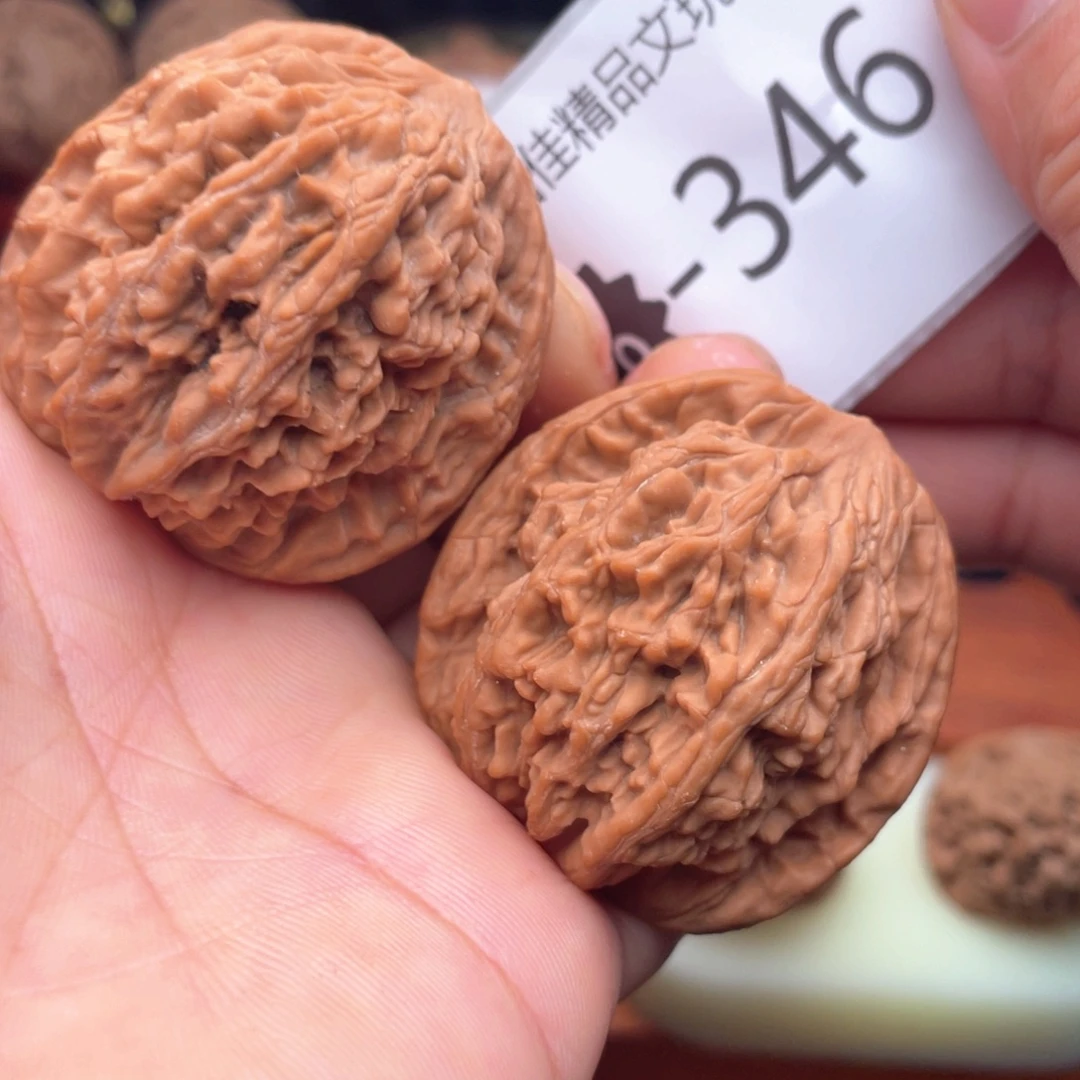 文玩核桃把件头货虎头42尺原生态