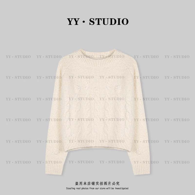 【YANYAN】秋冬新款纯色扭花圣诞毛衣长袖YY-7499