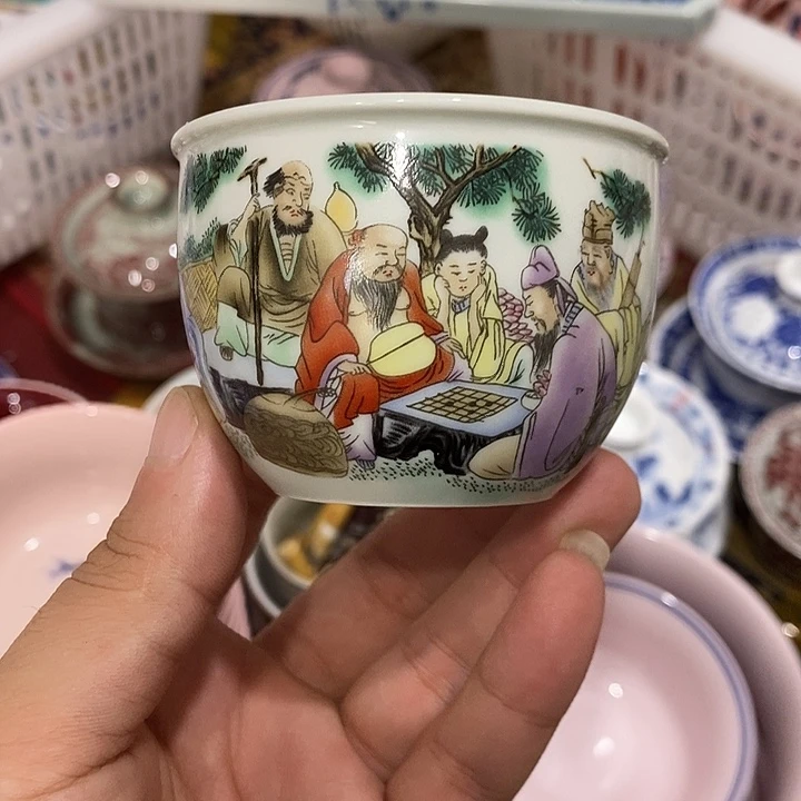 摆件陶景德镇陶瓷主人杯2333