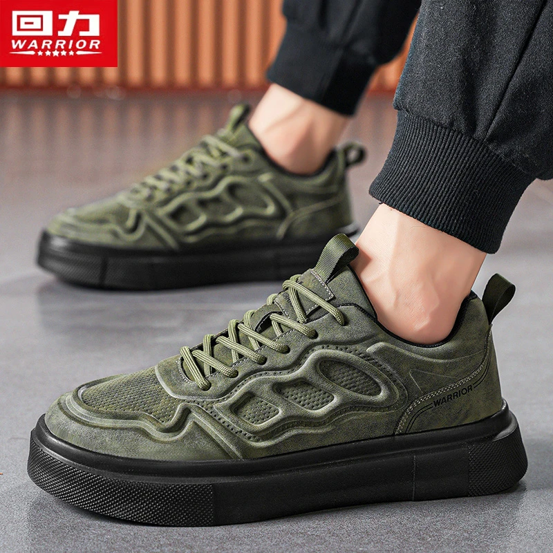 回力正品男鞋秋季英伦复古板鞋男士2025新款厚底休闲德训鞋百搭潮