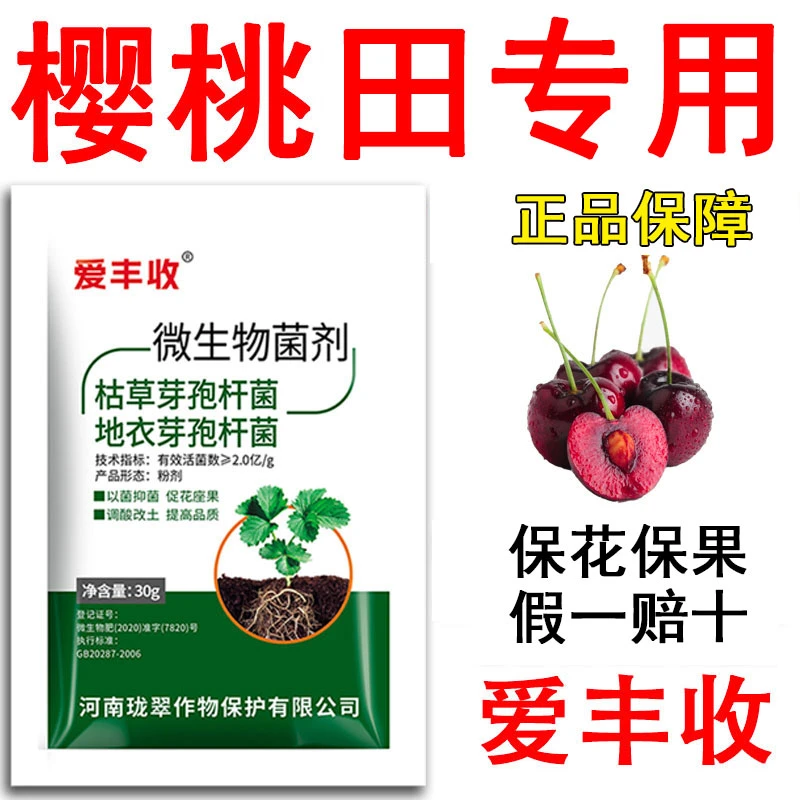 爱丰收樱桃专用微生物菌剂樱桃微生物肥料保花保果复绿微生物肥料