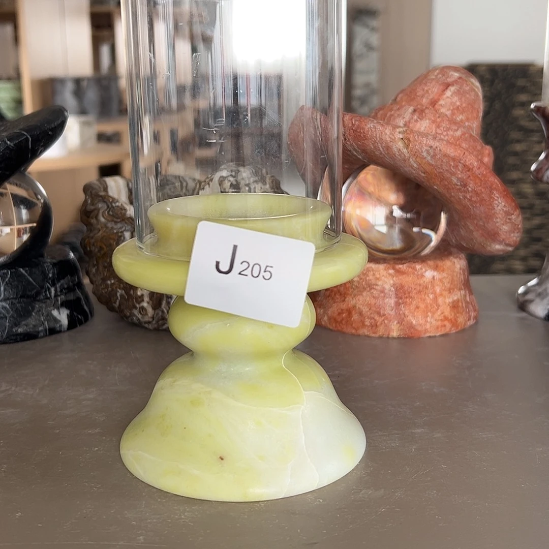 石材J205夏日甜瓜烛台笔筒