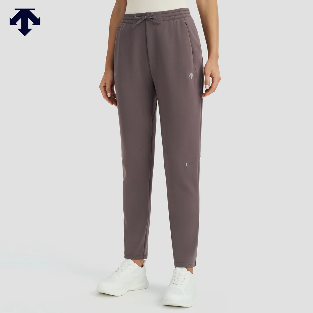 DESCENTE迪桑特跑步系列女士轻量透气针织运动长裤新品D5132RFP01