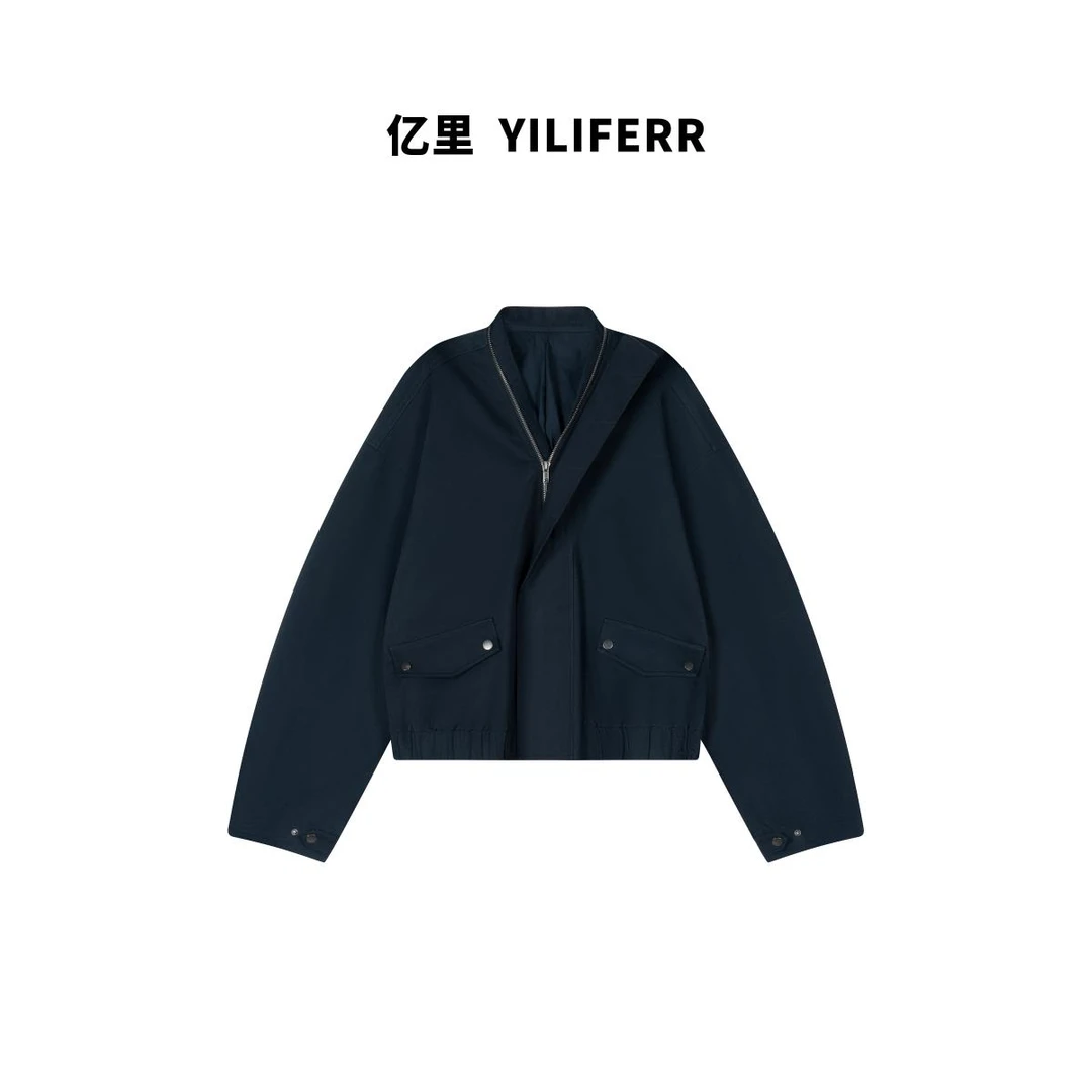 美式复古潮流小众感高级感拉链外套Y0226