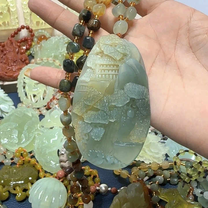 未镶嵌蛇纹石玉小摆