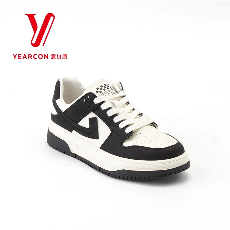 意尔康新款女鞋春季单里低帮鞋女厚底休闲撞色时尚板鞋49609Y