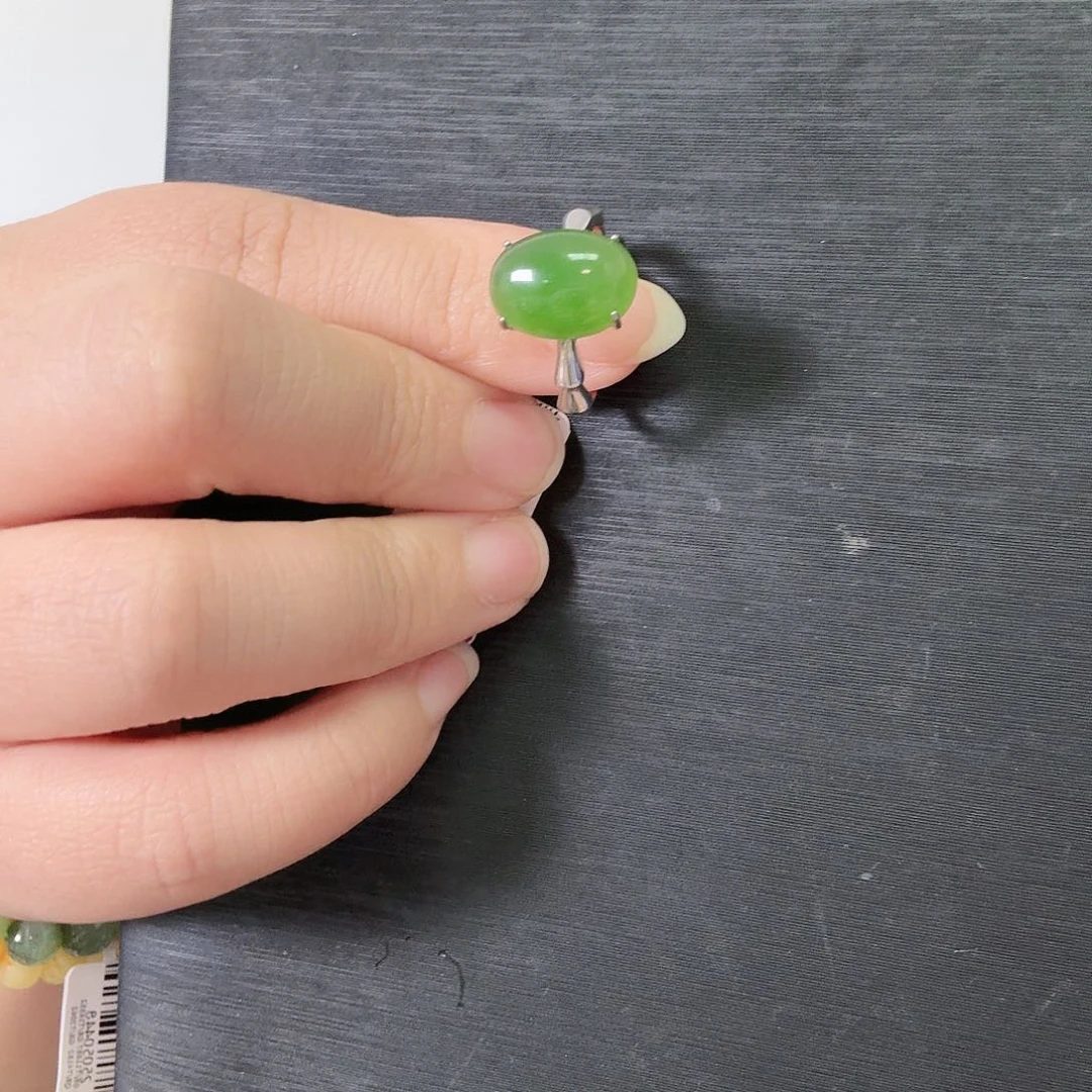 银S925镶嵌戒指和田玉仓库