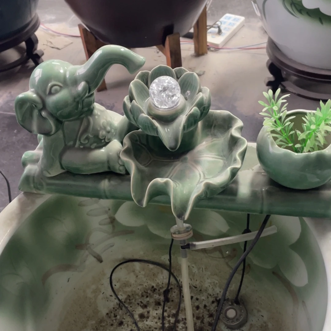 缸50厘米流水景德镇陶瓷