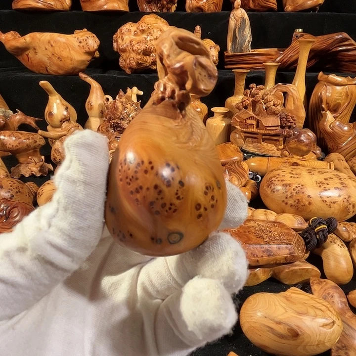 柏木（崖柏）浩****…崖柏 手工制作 钱袋子