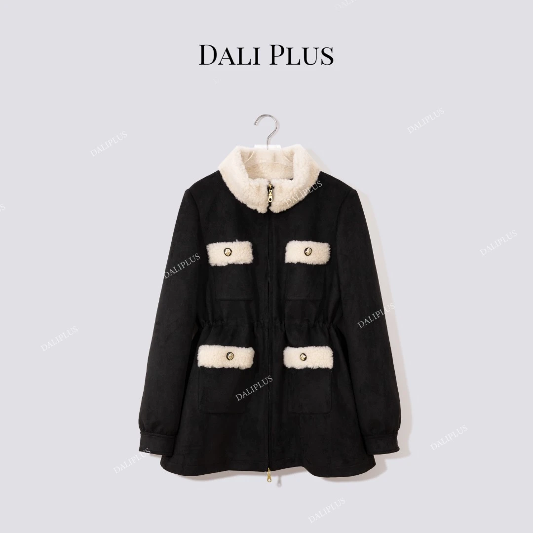 DALI PLUS可溯源三星95白鹅绒服拼羊毛”立领收腰轻装滑-D5ST1573