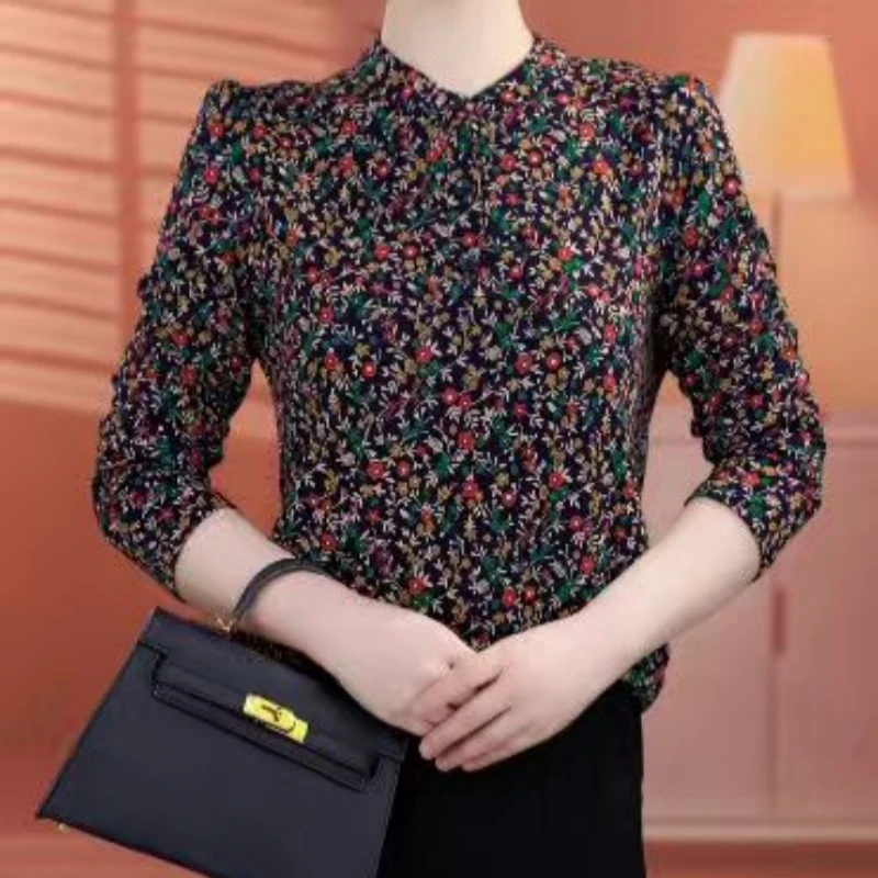 CX063【出口原单】法式高级优雅百搭显瘦遮肉衬衫-西西