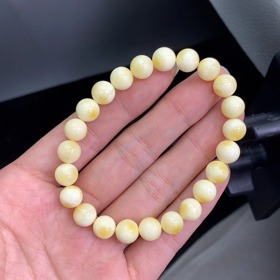 琥珀未镶嵌珠宝奇石8mm➕