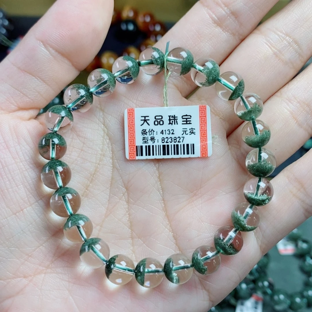 水晶手串未镶嵌绿幽灵823827
