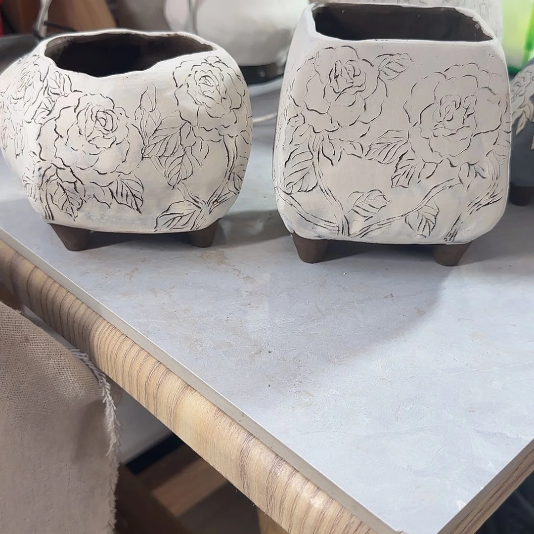 红陶奥尔森专拍玫瑰盆