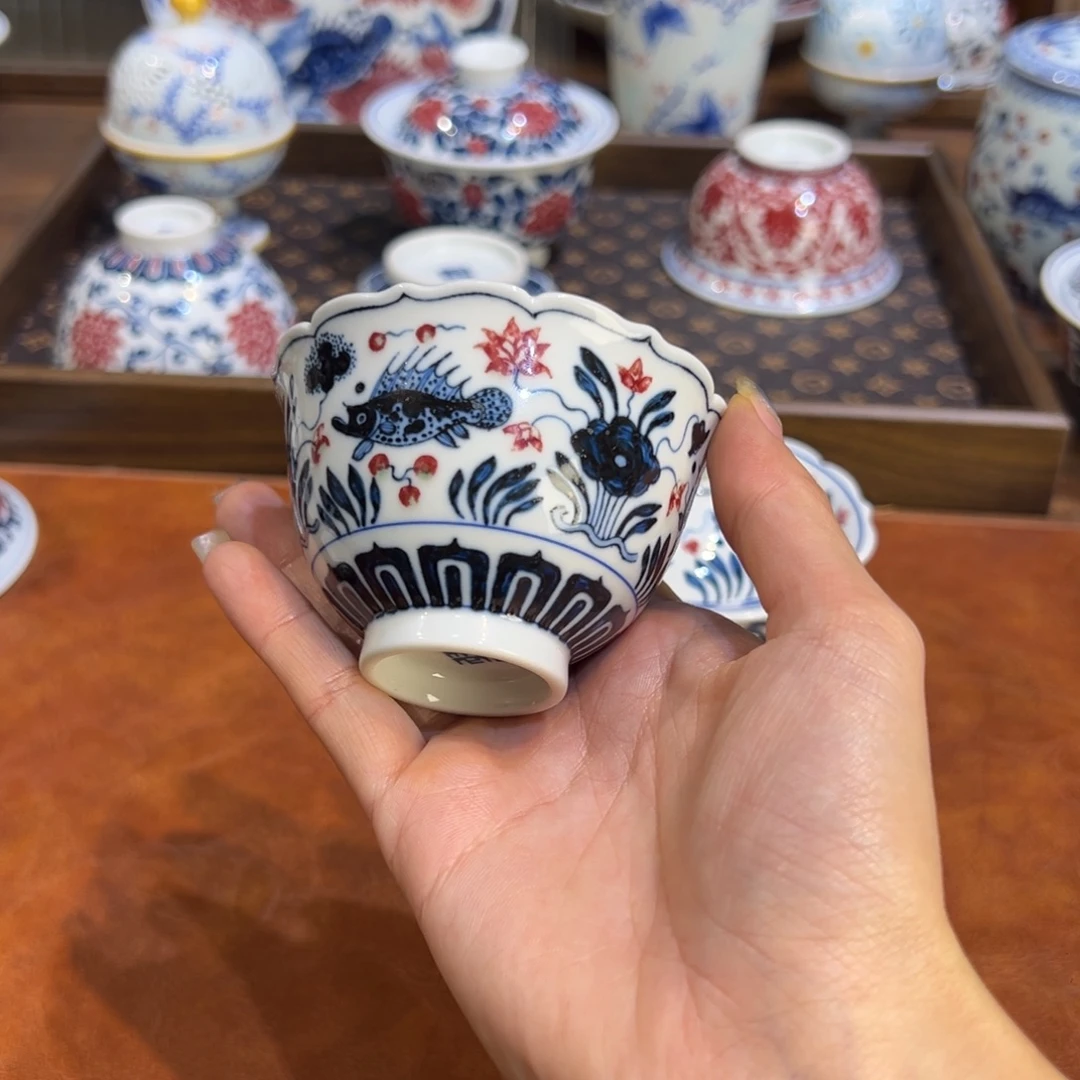 陶瓷摆件景德镇陶瓷茶器百宝箱