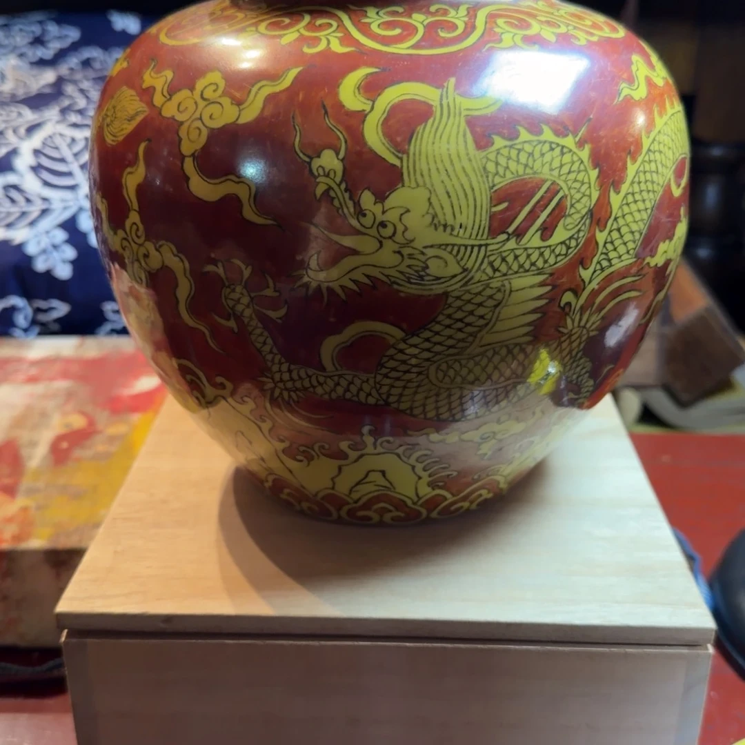 古***代陶工艺品陶瓷盖罐子直邮