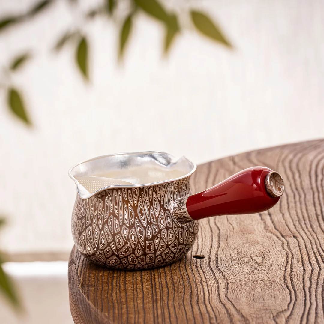 蜂鸟工坊 大师壶 木把木纹金带滤网大侧把 SWA4136