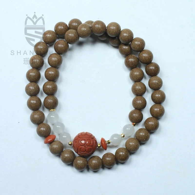 【珊木居】HXZ617JY 茉莉乌龙合香珠0.7圆珠双圈手串