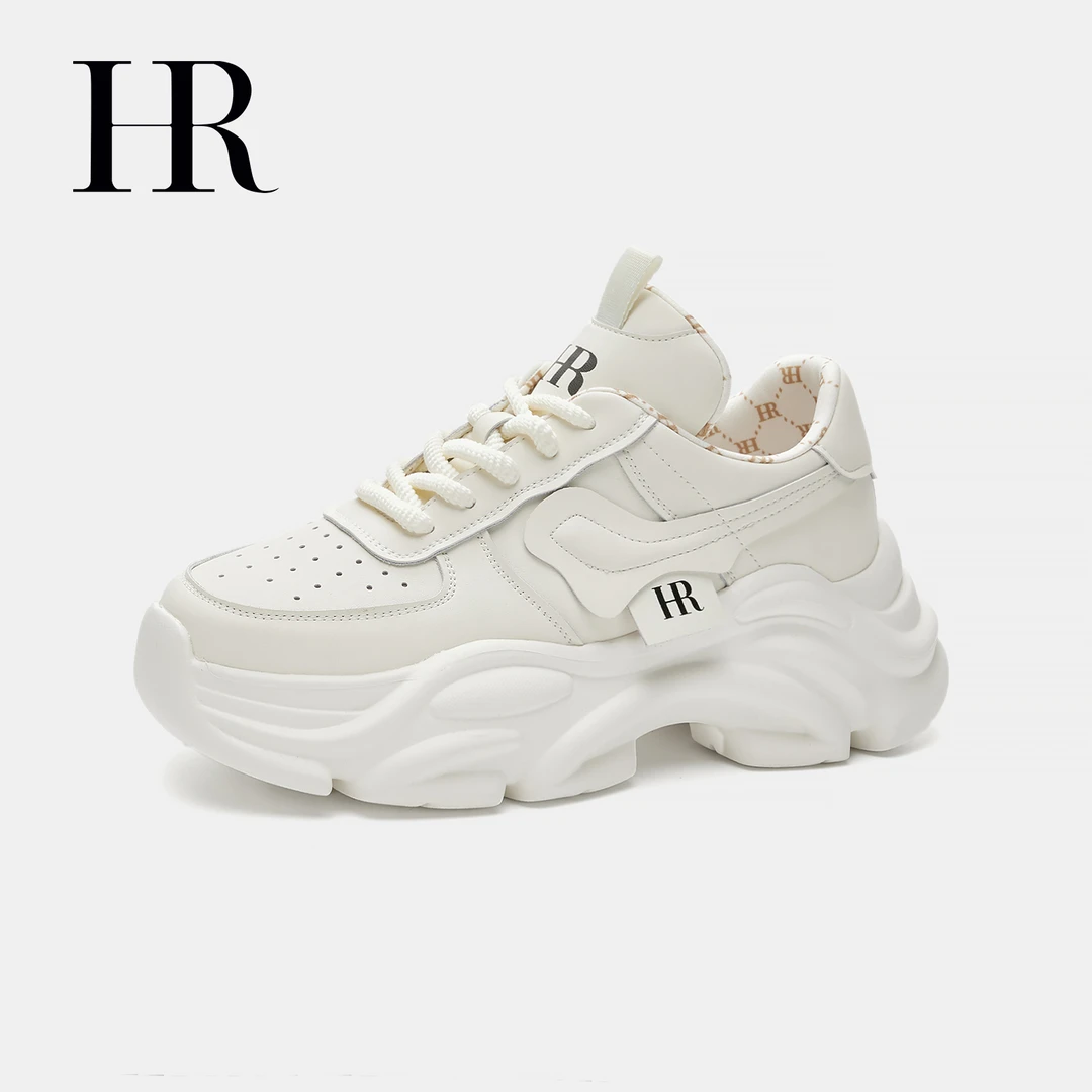 HR/赫莲娜老爹鞋女2025春季新款百搭爆款显脚小厚底休闲运动女鞋
