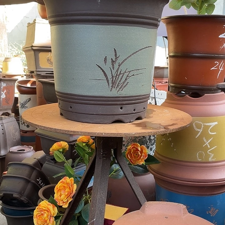 29绿色高栏花盆紫砂花盆