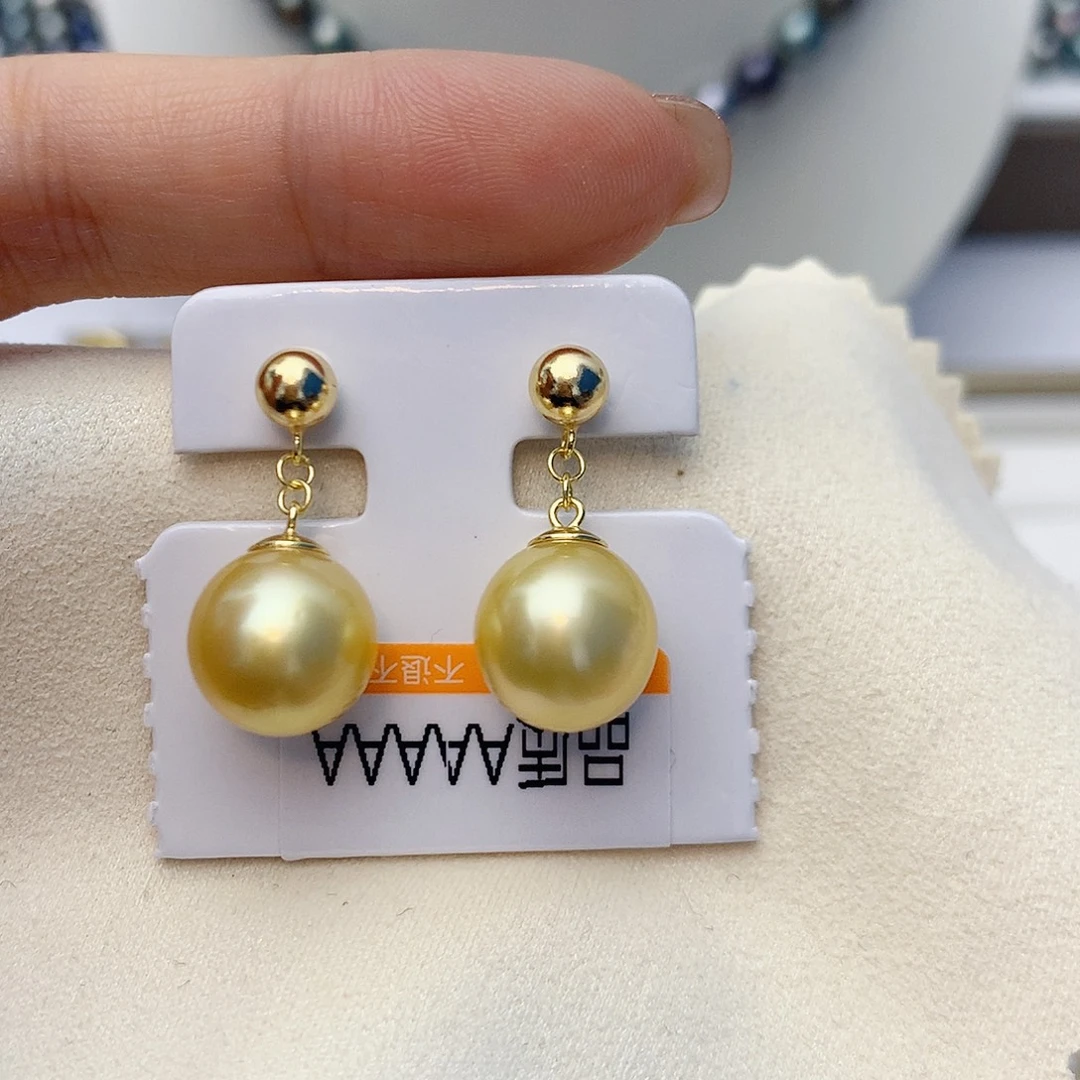海水珍珠耳饰银S925镶嵌W47