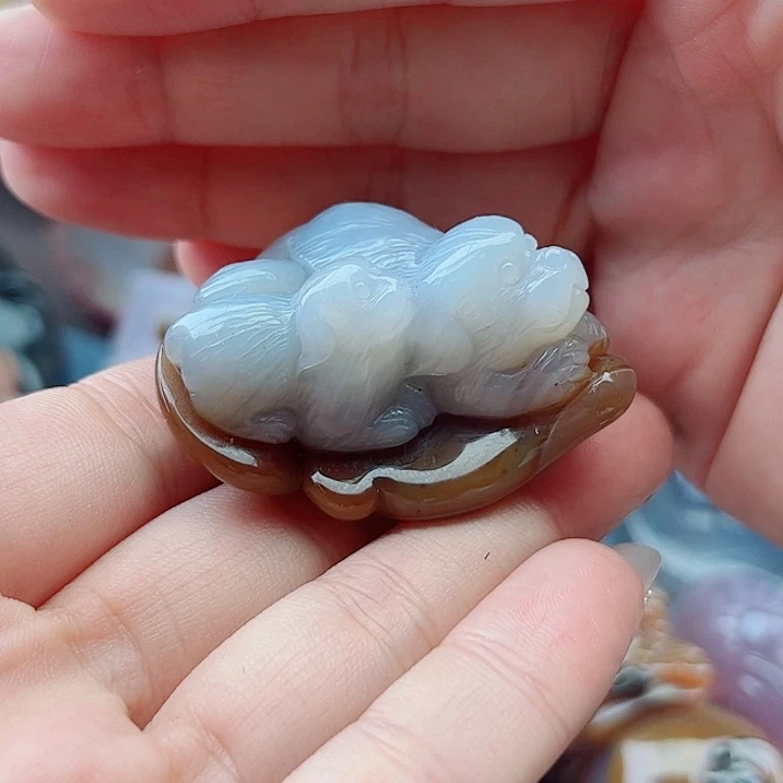 心***熙玛瑙未镶嵌手饰吊坠