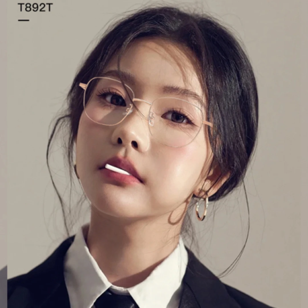 35号复古奶咖色小框韩版素颜椭圆超轻近视眼镜