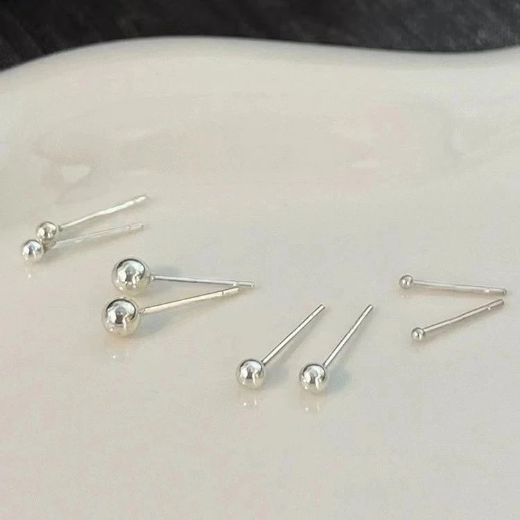 合金耳饰 免摘豆豆过敏耳洞耳环新款耳棒耳针小巧防堵耳钉耳饰